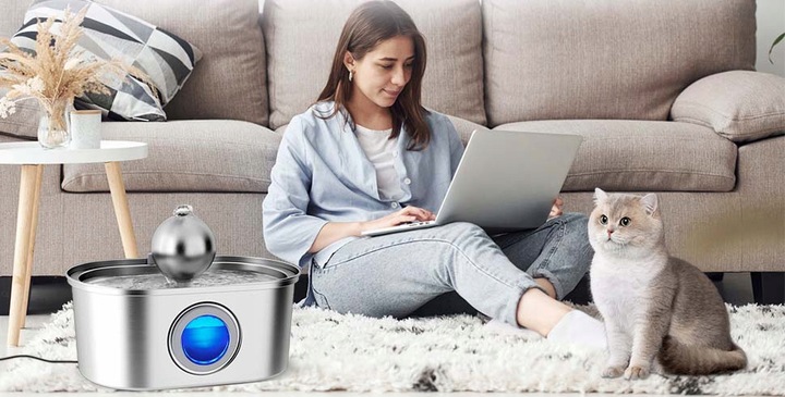 POIDEŁKO DLA KOTA PSA FONTANNA POIDŁO MISKA AUTOMATYCZNA CICHA FILTR