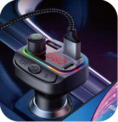 TRANSMITER FM BLUETOOTH SZYBKA ŁADOWARKA MP3 2XUSB