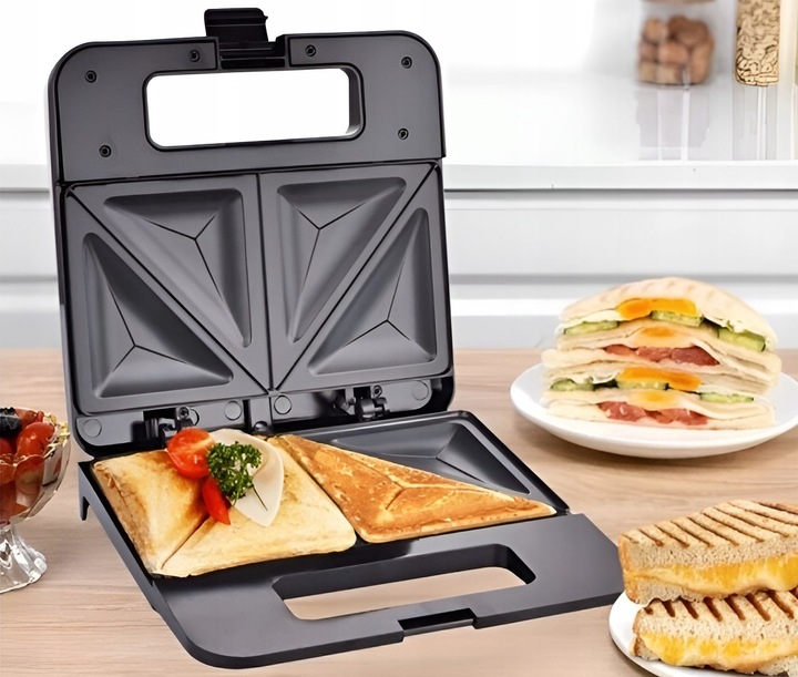 TOSTER OPIEKACZ DO KANAPEK TOSTÓW SANDWICH NIEPRZYWIERAJĄCA POWŁOKA