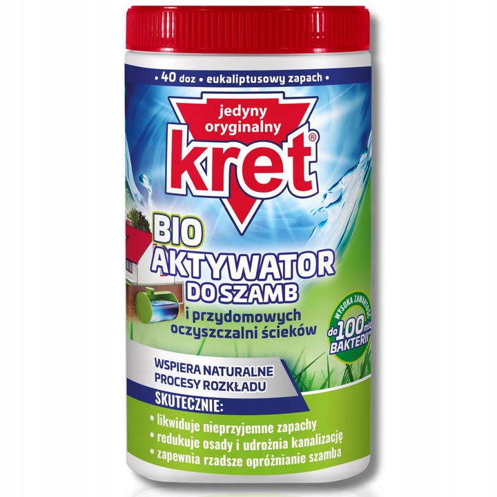 Kret Aktywator Bakterie do Szamba i Oczyszczalni Przydomowych Tłuszcze