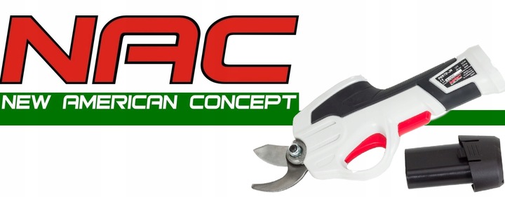 SEKATOR do gałęzi AKUMULATOROWY NAC 7,2V do 18 mm + AKU 1,5 Ah +