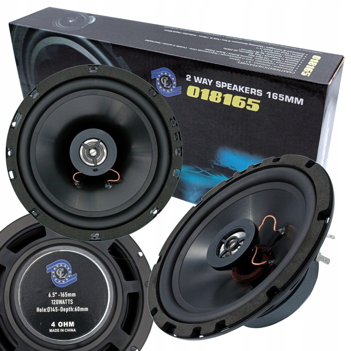 Głośniki samochodowe dwudrożne CL AUDIO 16,5cm 165mm pod radio do