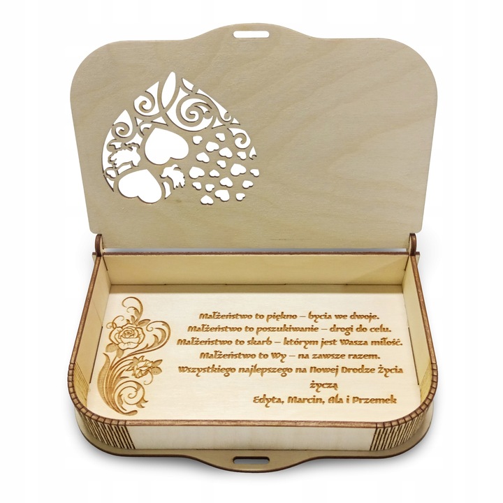 Pamiątka Ślub ślubna pudełko pieniądze breloczki na kopertę z breloczkami
