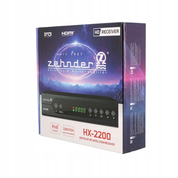 Tuner satelitarny FTA HD DVB-S2 ZEHNDER HX-2200 ASTRA