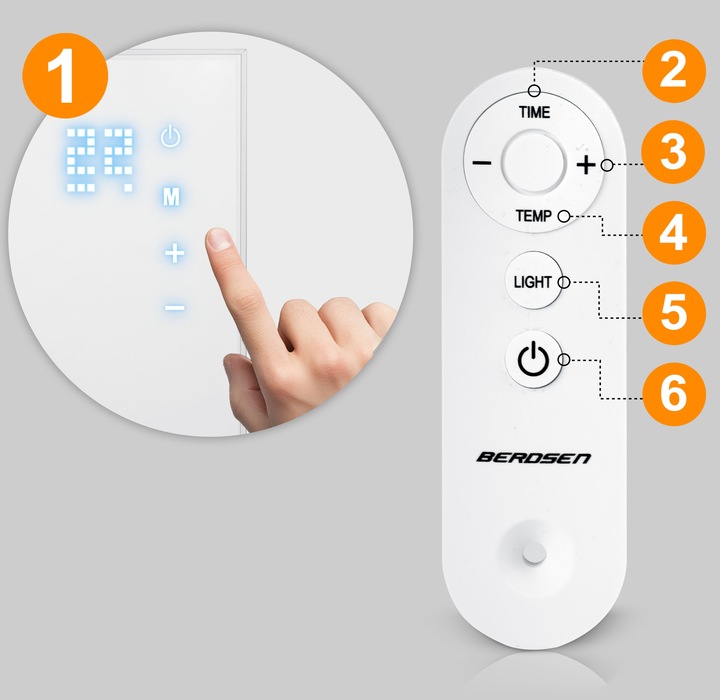 Grzejnik na podczerwień promiennik podczerwieni 720W pilot WiFi aplikacja