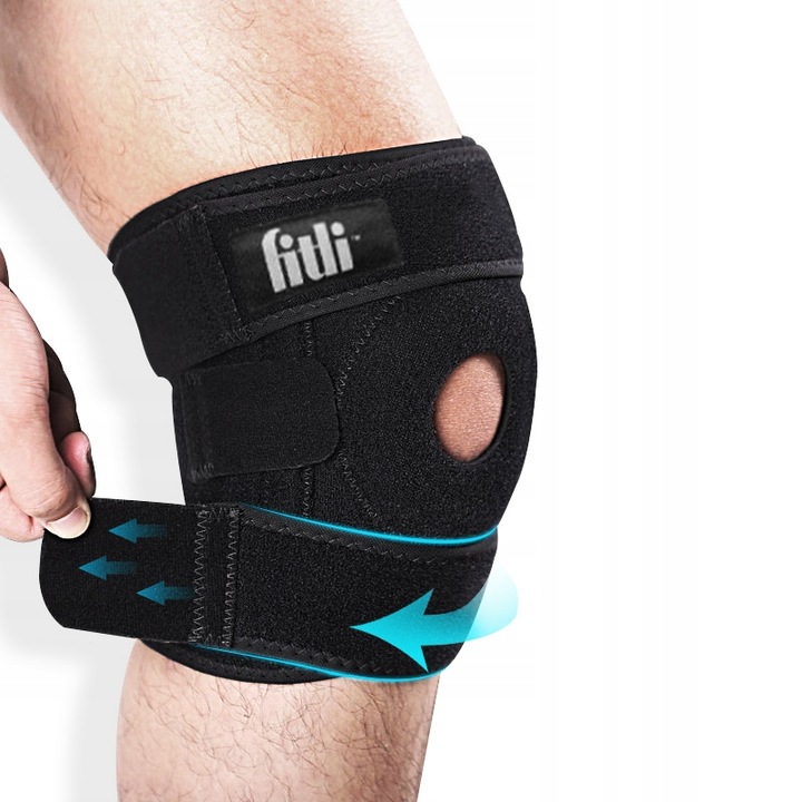 ORTEZA KOLANA Stabilizator z Usztywnieniem OPASKA STAWU KOLANOWEGO RZEPKI