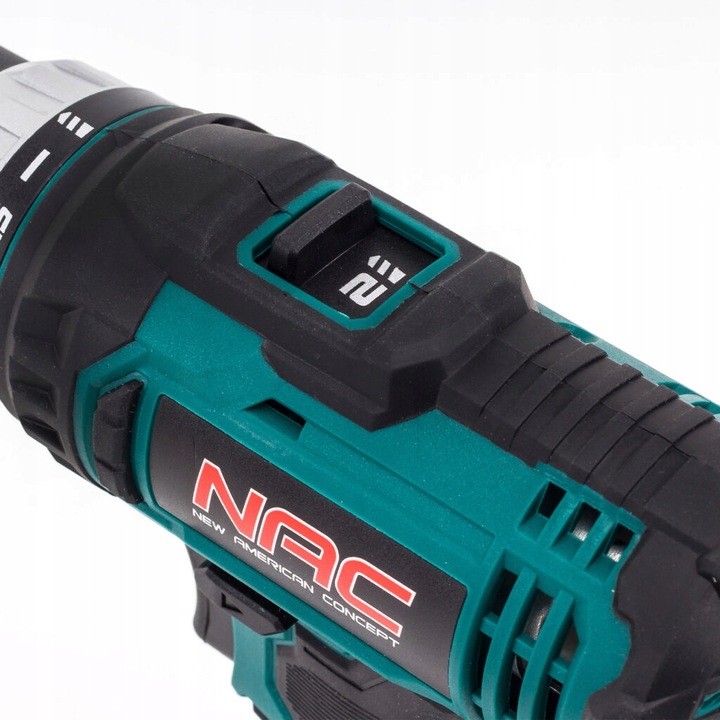 AKUMULATOROWA WIERTARKO WKRĘTARKA NAC 20V 2biegi AKU 2Ah Ładowarka + GRATIS
