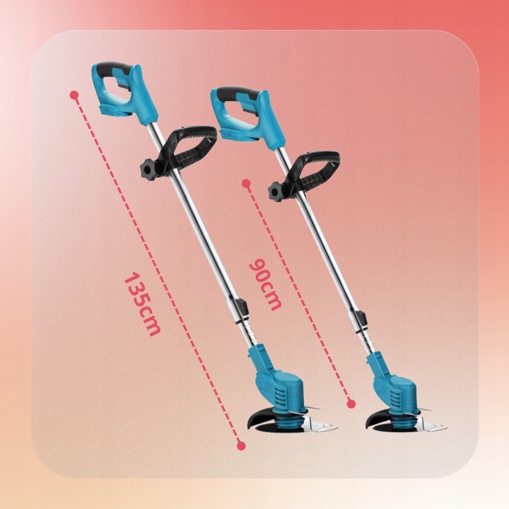 PODKASZARKA AKUMULATOROWA ELEKTRYCZNA MOCNA KOSA DO TRAWNIKA ZESTAW 2X