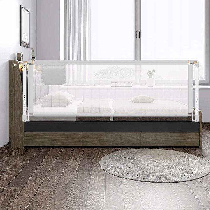 OCHRONNA KRATKA DO ŁÓŻECZKA DZIECIĘCEGO 200CM 0+ REGULOWANA