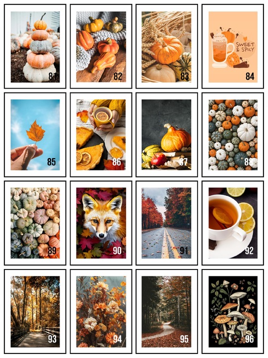 Obraz 30x40 Jesień Jesienne DUŻO WZORÓW plakaty dekoracja do salonu