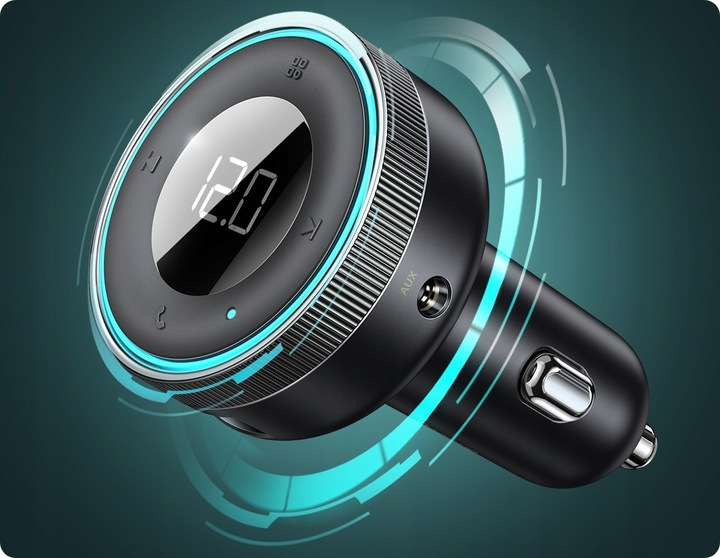 BASEUS TRANSMITER FM BLUETOOTH ŁADOWARKA SAMOCHODOWA USB 2.4A PD TF AUX