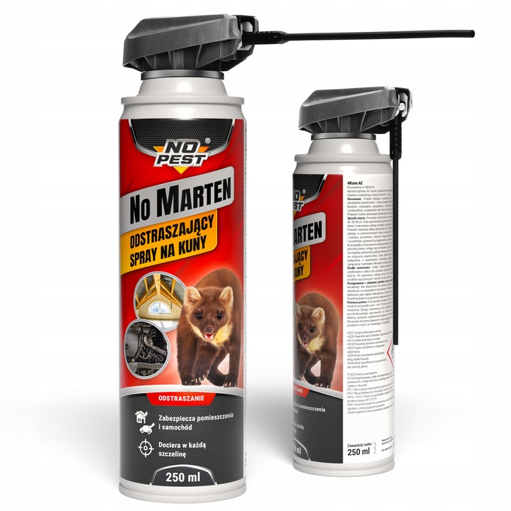 SPRAY ŚRODEK PREPARAT NA KUNY ODSTRASZACZ KUN ŁASIC NO MARTEN NO PEST