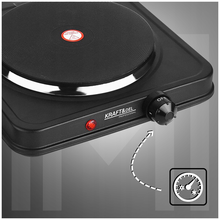 KUCHENKA PRZENOŚCNA ELEKTRYCZNA JEDNOPALNIKOWA TURYSTYCZNA 2000W