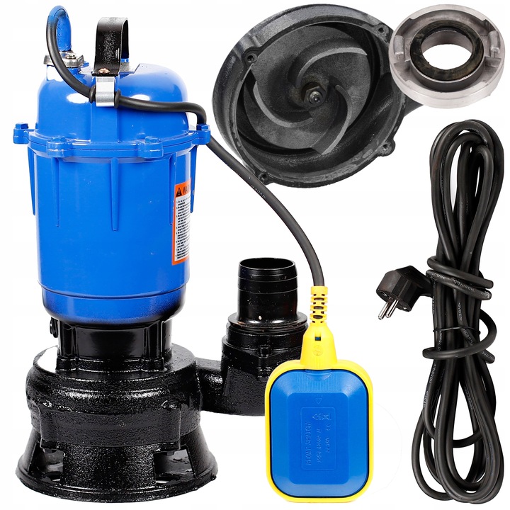 POMPA DO WODY BRUDNEJ CZYSTEJ SZAMBA SZLAMU PŁYWAK ROZDRABNIACZ MOCNA