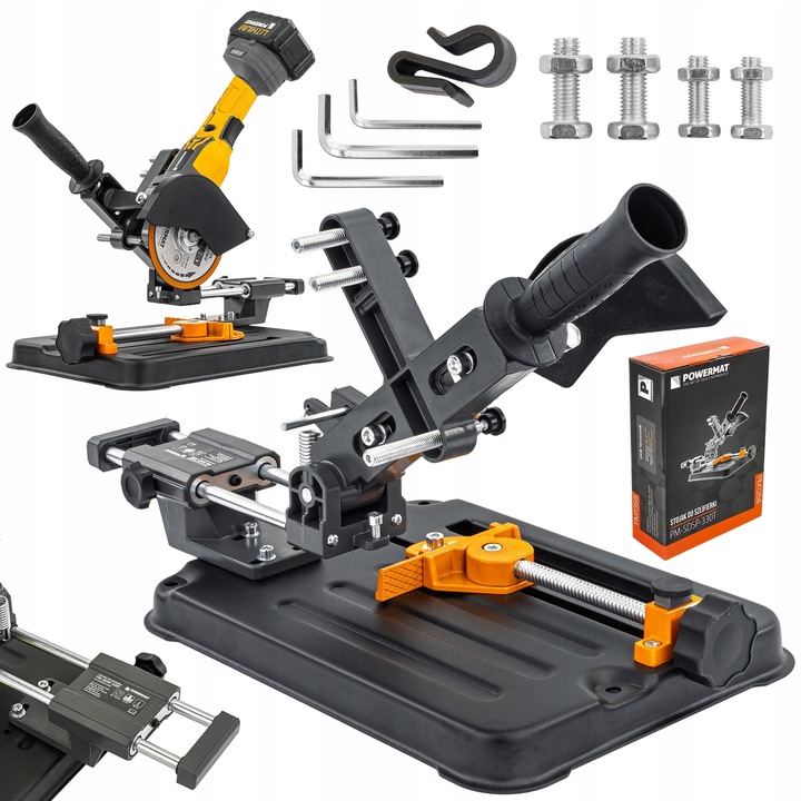 STOJAK DO SZLIFIERKI KĄTOWEJ Z POSUWEM STATYW UCHWYT MOCOWANIE 115-125