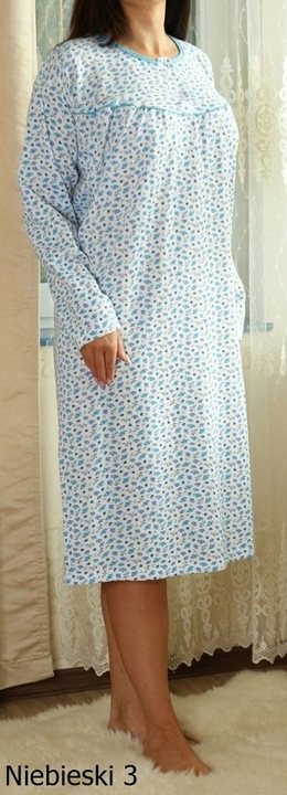 Koszula nocna ocieplana damska PIŻAMA bawełna AGA MEGA PLUS SIZE