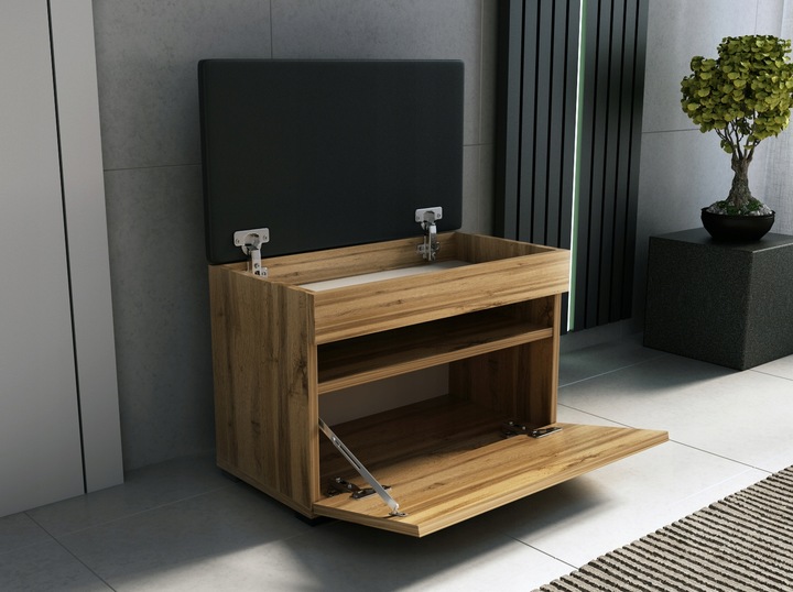 Szafka na buty 60 z siedziskiem 60cm dąb wotan 60cm