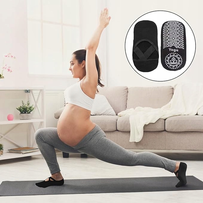 SKARPETKI DO JOGI SKARPETKI DAMSKIE DO TAŃCA DO TAŃCA PILATES x 3 pary