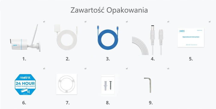 Reolink 5MP Zewnętrzna Kamera IP Bezprzewodowa WIFI 2,4/5GHz detekcja W320