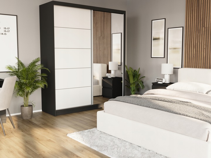 Szafa przesuwna Luna I 183 cm z lustrem