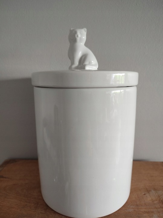 POJEMNIK ceramiczny 1800 ml pojemnik na smaczki, karmę, atest do żywności