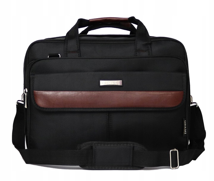 DUŻA TORBA MĘSKA DWUKOMOROWA DO PRACY NA RAMIĘ A4