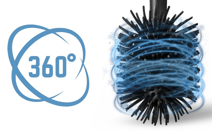 Szczotka do WC toaletowa silikonowa szara do łazienki antybakteryjna