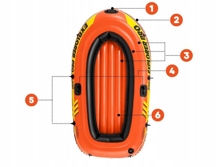 Ponton Intex Explorer 200 2os. Pompka + Wiosła 58357 MODEL 2024