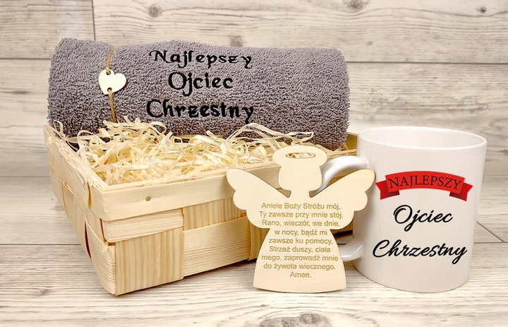 PODZIĘKOWANIE DLA RODZICÓW CHRZESTNYCH OJCA KOMUNIA ŚWIĘTA CHRZEST GRAWER