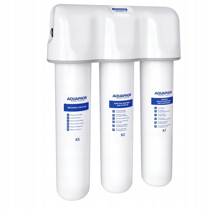 Kuchenny filtr wody pitnej pod zlew Aquaphor Kryształ A czarny kran