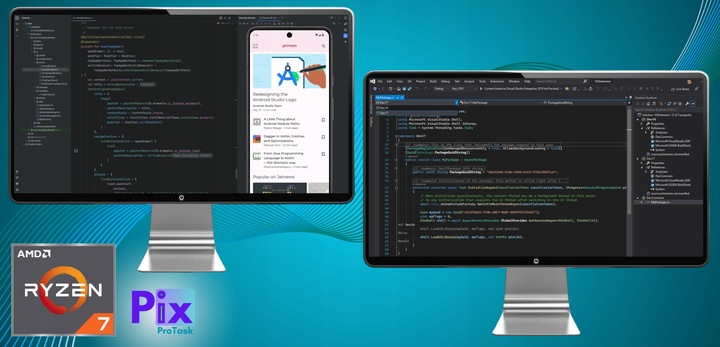 Pix ProTask Komputer Ryzen 7 32GB DDR4 1TB NVMe Windows 11 Wydajny Mocny