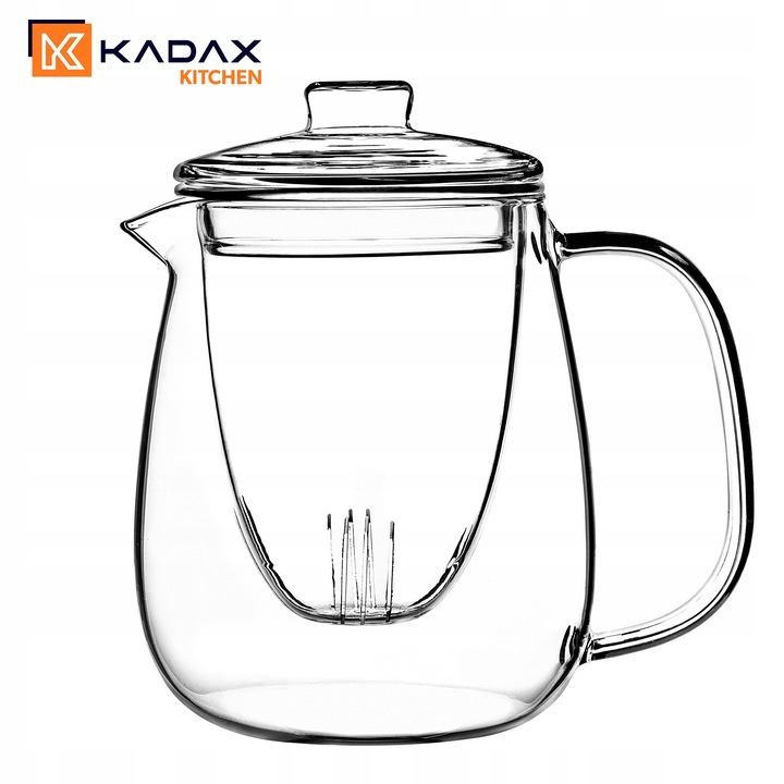 DZBANEK SZKLANY DO HERBATY 600ml ZAPARZACZ ZIÓŁ WKŁAD Z ZAPARZACZEM