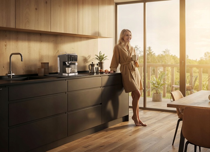 Ekspres do kawy ciśnieniowy kolbowy spieniacz pojemnik 20 bar 1350W