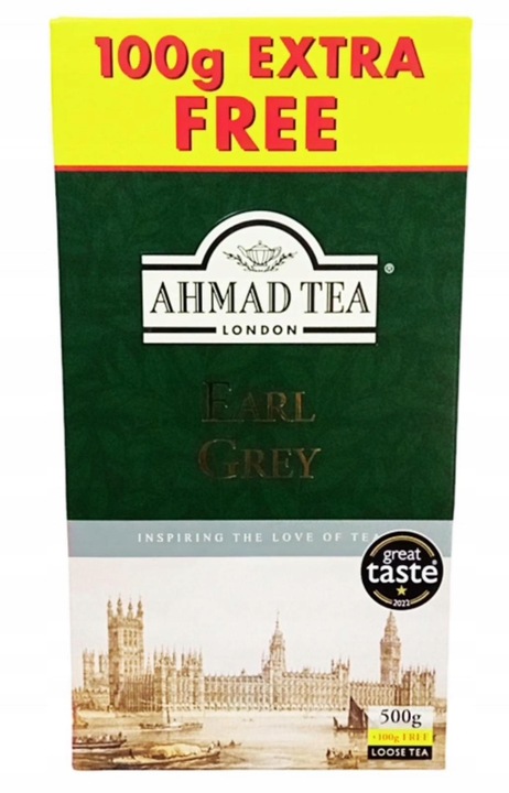 Herbata Ahmad tea Earl Grey sypana czarna 500g + 100g Extra Gratis