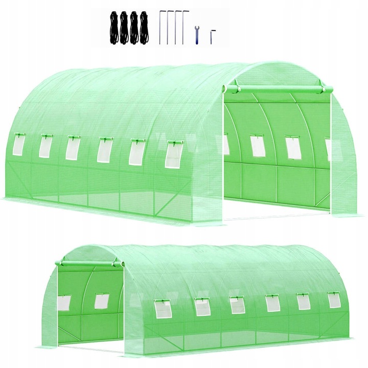 TUNEL FOLIOWY SZKLARNIA 3x6m FOLIA OGRODOWA 18m2 Mocny UV-4 Warzywa Owoce