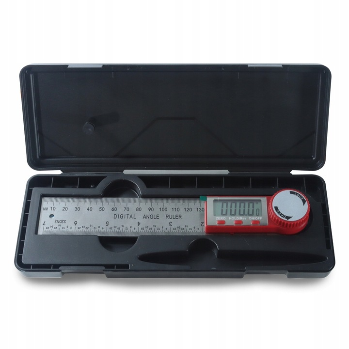 METALOWY KĄTOMIERZ ELEKTRONICZNY CYFROWY Z EKRANEM LCD 200mm 360° +