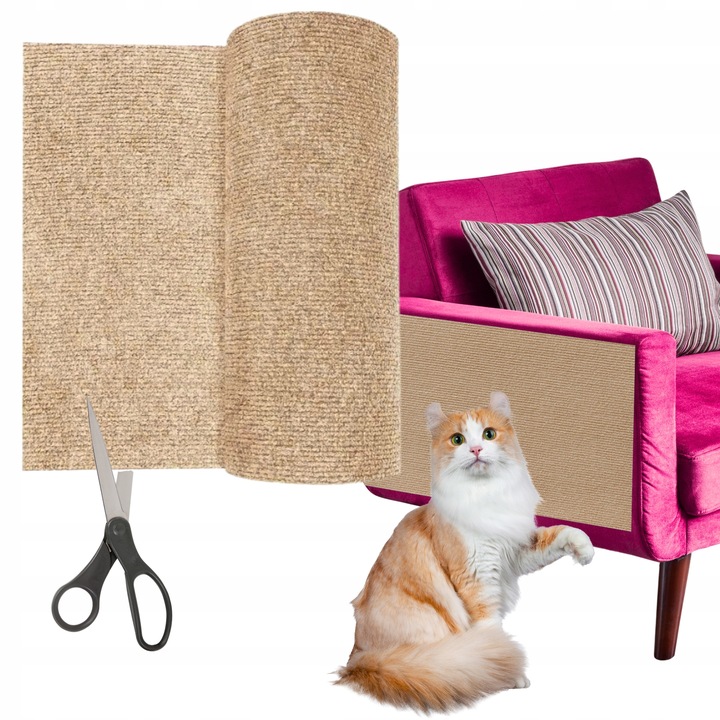 Samoprzylepna MATA DO DRAPANIA na kanapę meble dla kotów ochrona 100x40