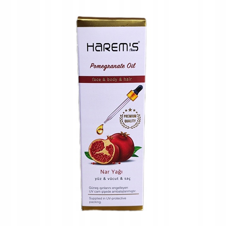 Olejek z Pestek Granatów do Twarzy, Włosów i Ciała serum 100ml HAREM'S