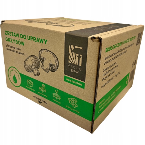 Grzybnia Pieczarki Zestaw do Uprawy 7kg Domowa Uprawa Instrukcja