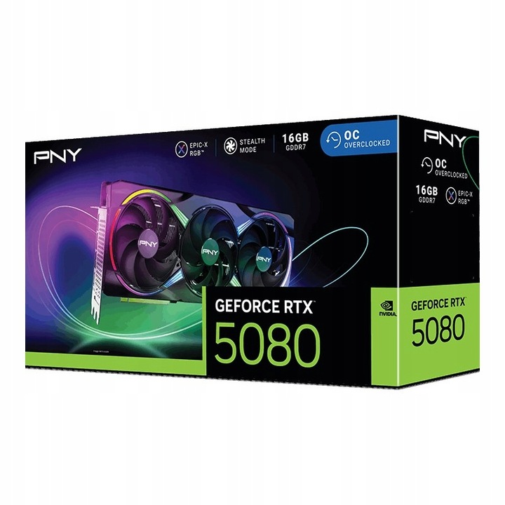 Karta graficzna PNY GeForce RTX 5080 ARGB EPIC-X RGB Overclocked 16GB GDDR7