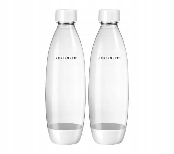 2x BUTELKI SODASTREAM FUSE BIAŁE BUTELKA DO SATURATORA 1L DO ZMYWARKI