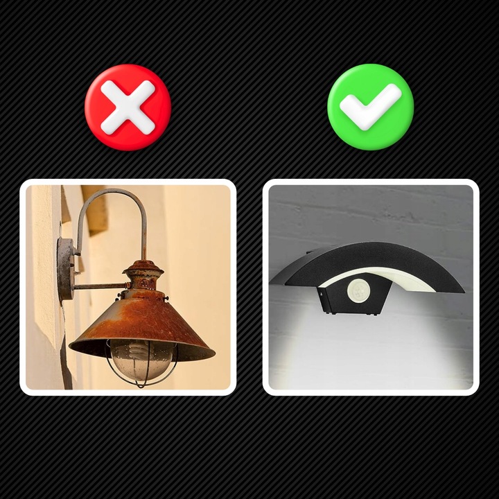 Kinkiet Ścienny Zewnętrzny Lampa Elewacyjna Czujnik Ruchu Zmierzchu 12W