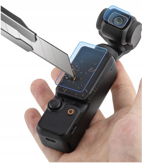 Szkło Hartowane 9H Na Obiektyw i Ekran do DJI OSMO POCKET 3 - 4 szt.
