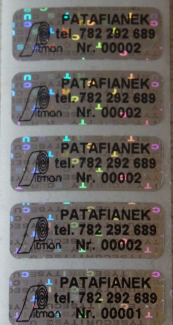 PLOMBA HOLOGRAM SECURITY VOID 30*11 mm - 250 szt