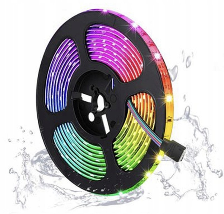 ZESTAW 5 METRÓW TAŚMY LED RGB + pilot