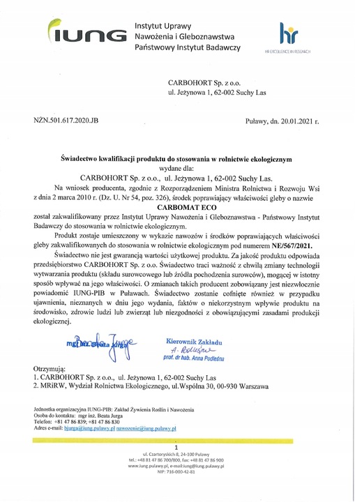 Węgiel brunatny do gleby CARBOMAT ECO 20 L (pH 4,5 - 5,0)