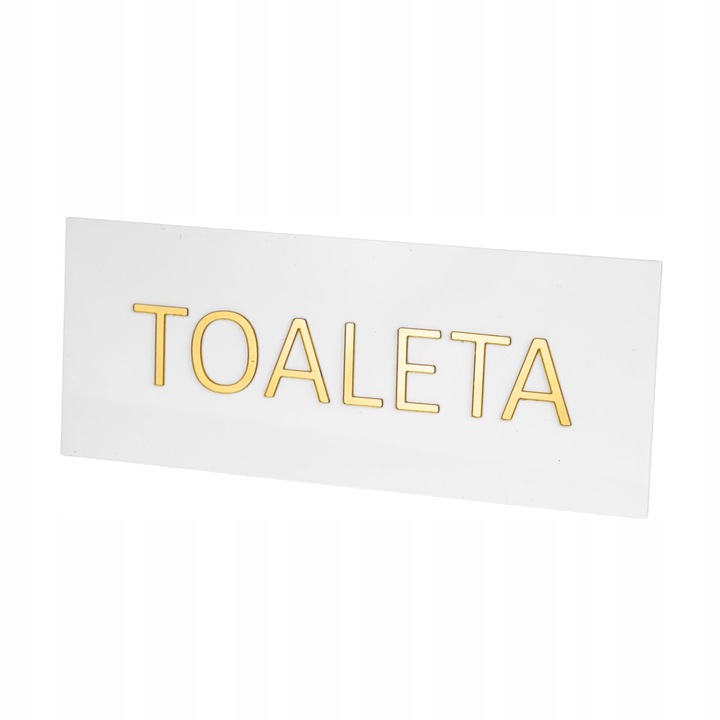 TABLICZKA NA DRZWI TOALETA DO BIURA INFORMACYJNA PLEXI ZŁOTE NAPISY GLAMOUR