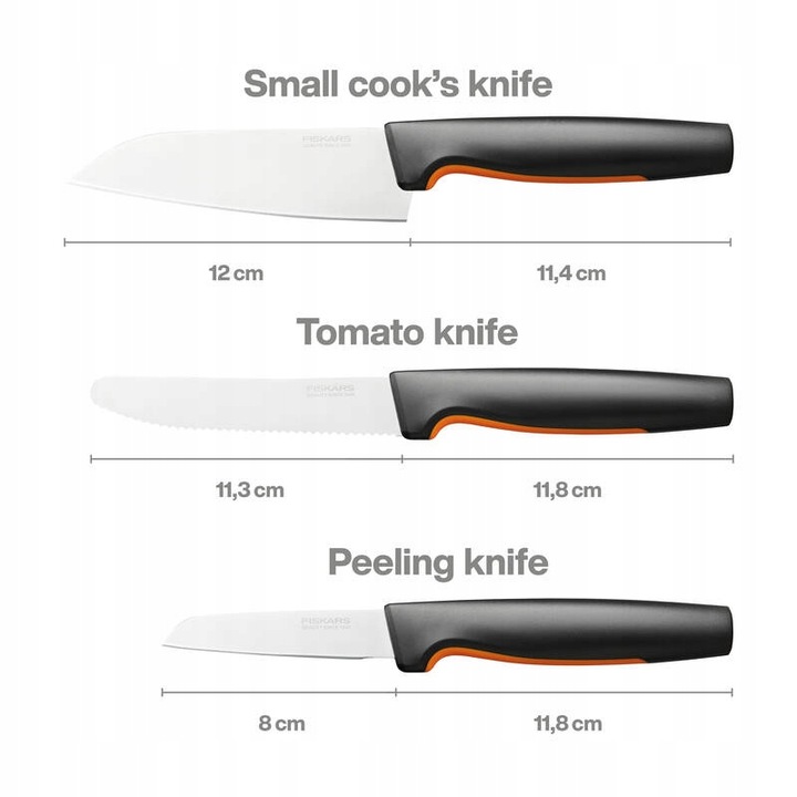 FISKARS FF KOMPLET 3 NOŻY STALOWYCH W PUDEŁKU 1057556 FAVOURITE SET