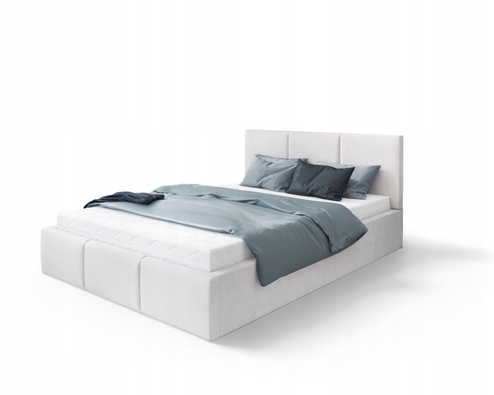 Łóżko 140x200 tapicerowane stelaż podnoszony AMBER