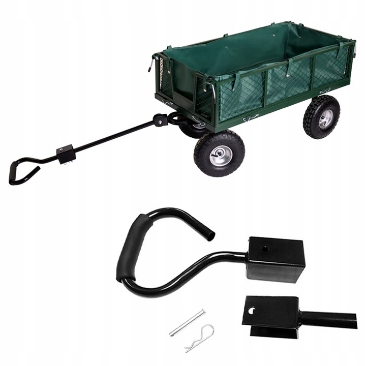 WÓZEK OGRODOWY TRANSPORTOWY DUŻY PRZYCZEPKA BOGIE-TRAX3 ROZKŁADANY DO